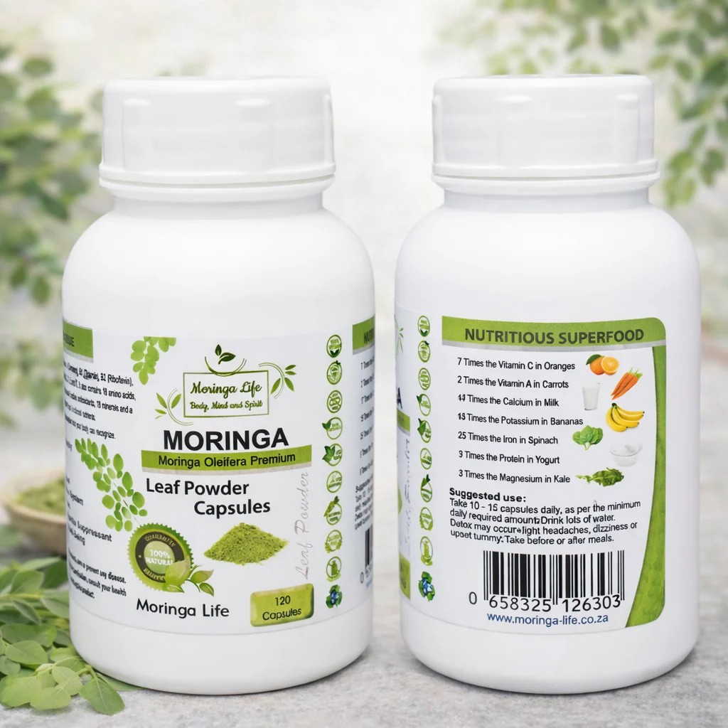Picture of Pure Moringa Capsules – Daily Nutrition, Energy & Immune Support (120 Capsules)