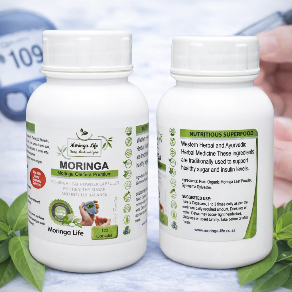 Picture of Moringa Capsules x 120 with Added Gymnema Sylvestre – Blood Sugar & Metabolism Support