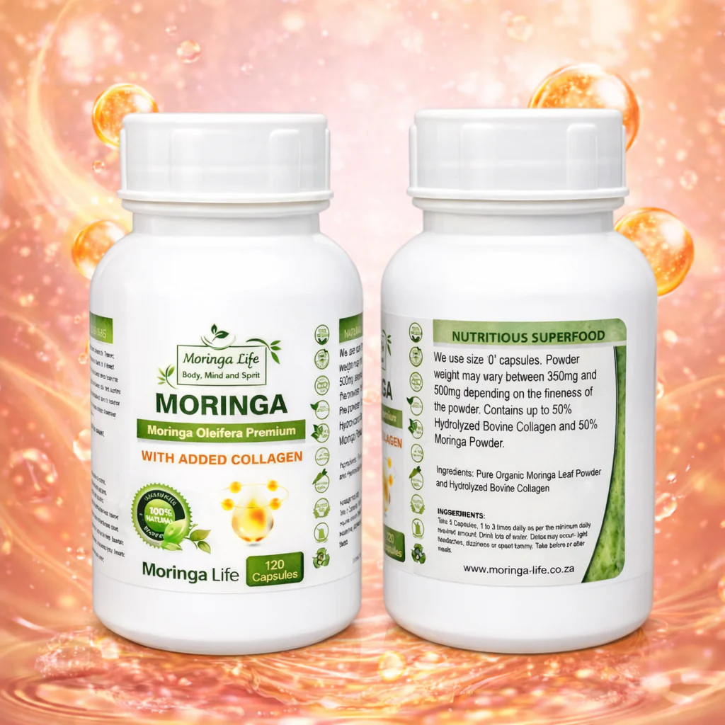 Picture of Moringa Capsules x 120 with Added Collagen – Inner Beauty & Wellness Formula