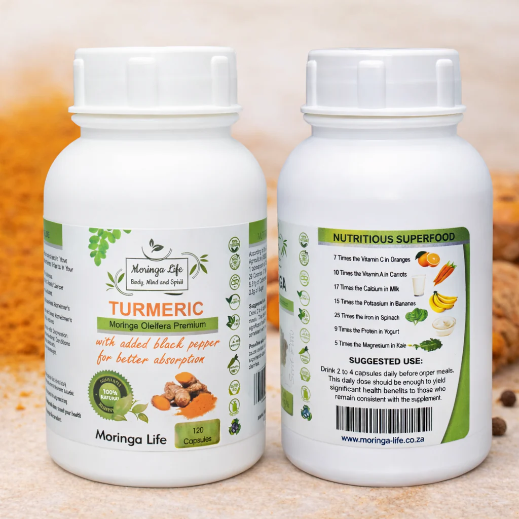 Picture of Turmeric Capsules with Black Pepper x 120 – Anti-Inflammatory & Joint Support